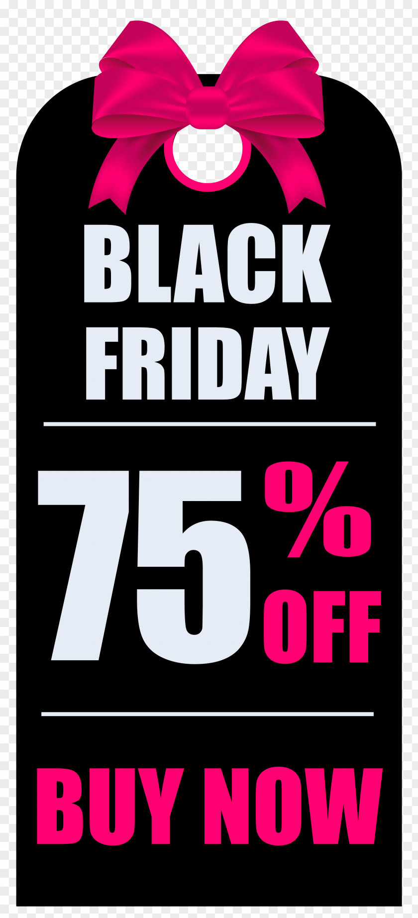Black Friday 75% OFF Tag Clipart Picture 4K Resolution Sales Shopping Walmart PNG