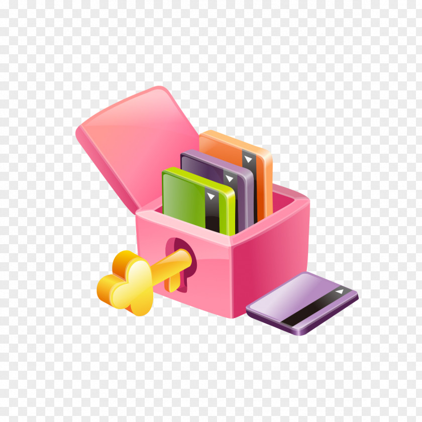 Cartoon Small Safe Stock Deposit Box PNG