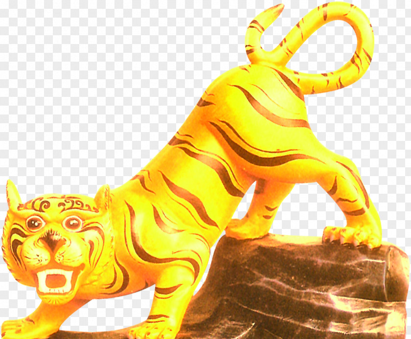 Golden Tiger Lion Euclidean Vector PNG