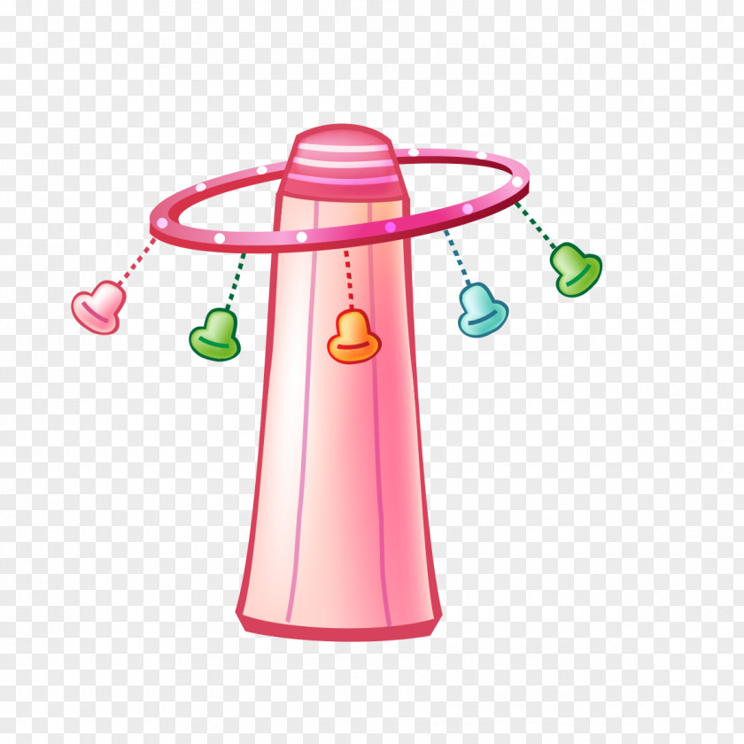 Round Red Bell Toy Pinwheel PNG