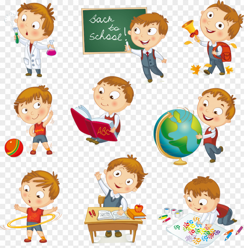Student Geography Lesson Clip Art PNG