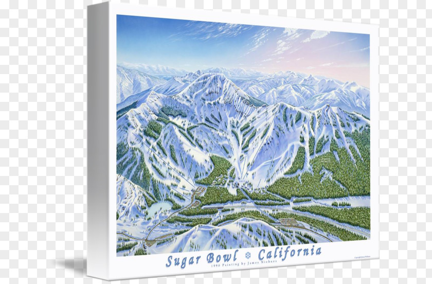 Sugar Basin Bowl Ski Resort Mount Scenery Glacial Landform Gallery Wrap Picture Frames PNG