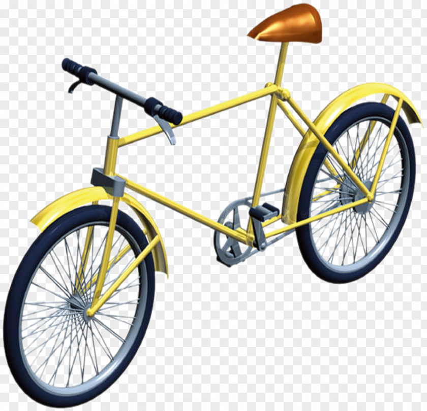 Yellow Bike Bicycle Computer Graphics PNG