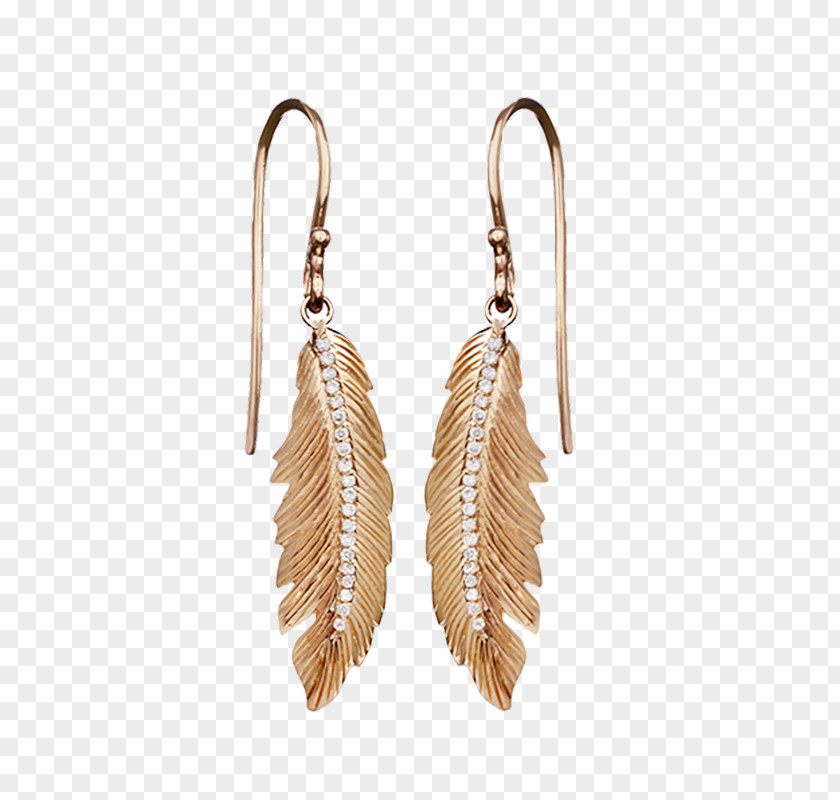 Jewellery Earring Colored Gold Feather PNG