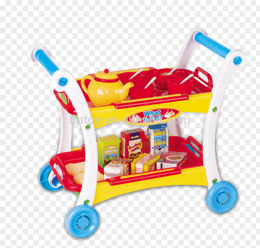 Kids Play On Mobile Shopping Cart Tea Party Toy PNG