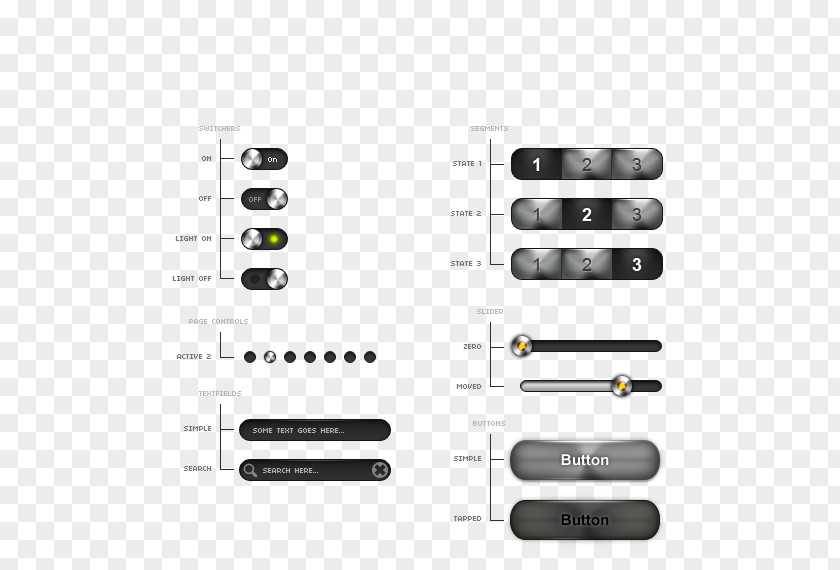 UI Buttons Push-button User Interface Scrollbar PNG