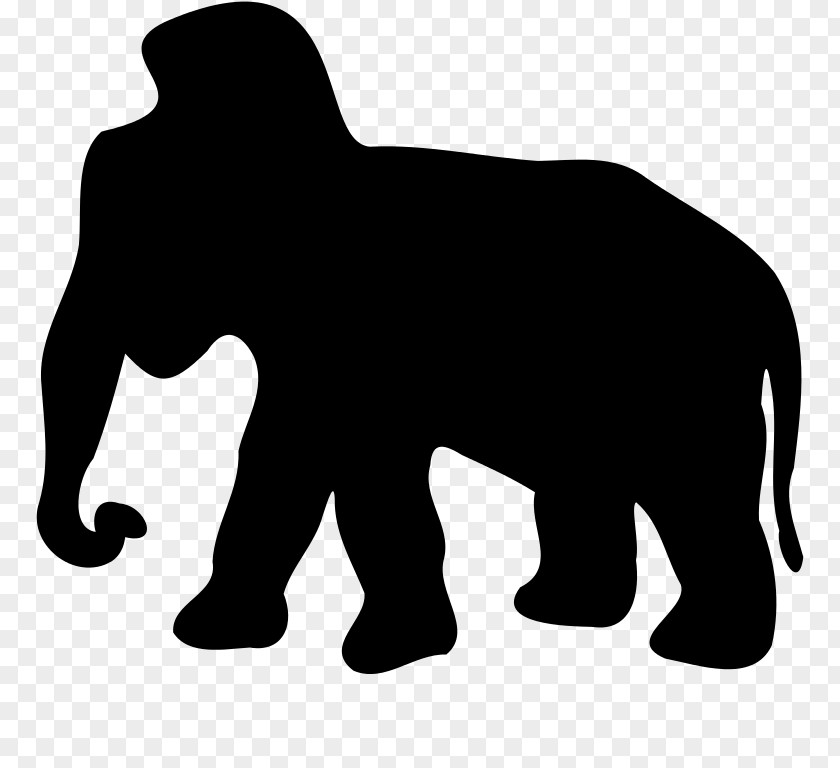 Blackandwhite Wildlife Indian Elephant PNG