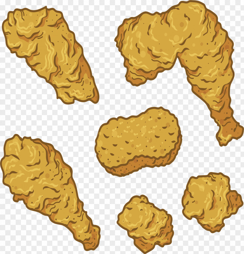 Delicious Fried Chicken Pattern Korean Nugget Popcorn PNG