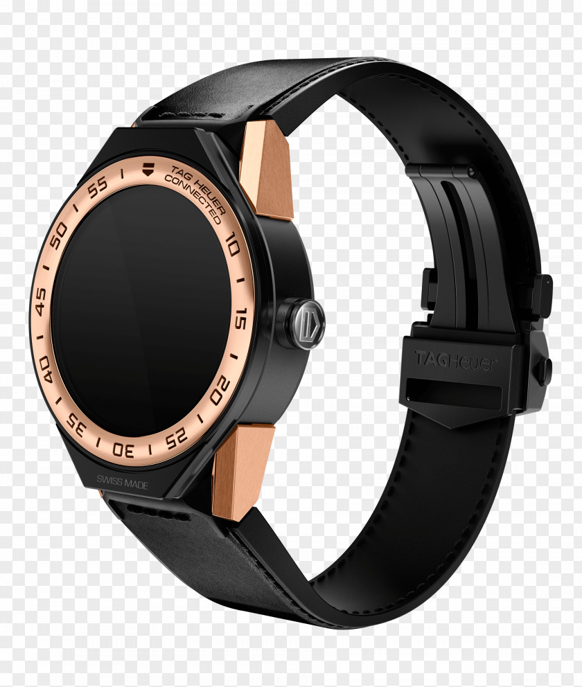 Leather TAG Heuer Connected Modular Smartwatch PNG