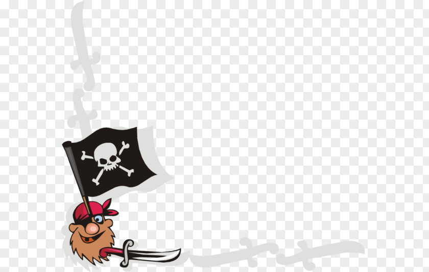 Skeleton Border Long John Silver Piracy Treasure Jolly Roger PNG
