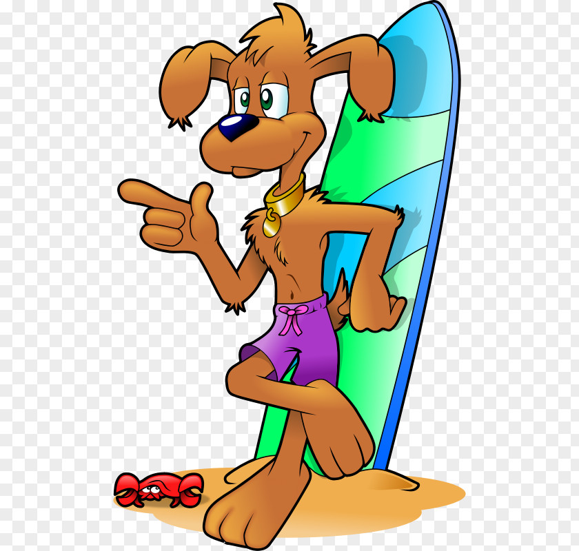 Surfing Dog Puppy Clip Art PNG