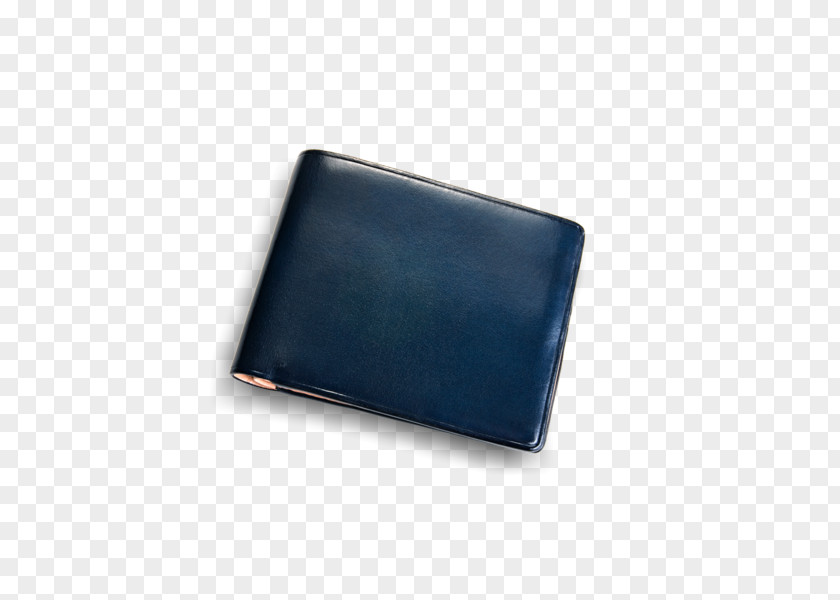 Leather Wallet Cobalt Blue PNG