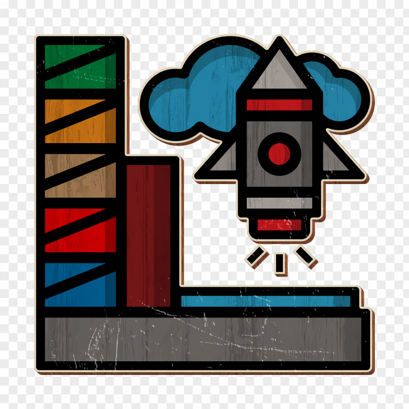 Art Rectangle Rocket Icon PNG