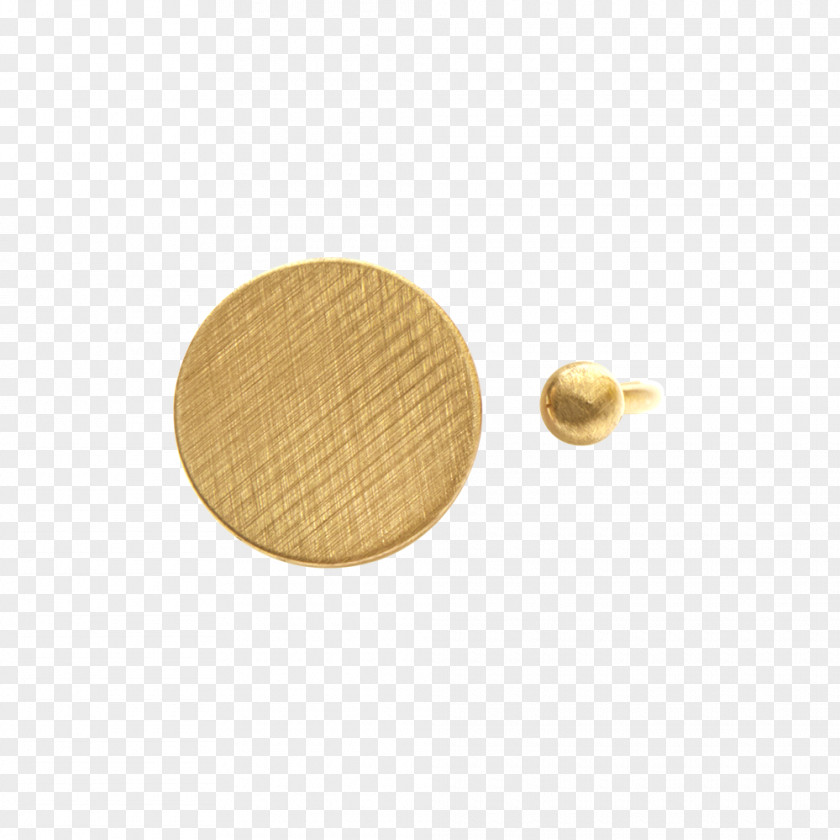Circle Dots Gold Plating Earring Brass PNG