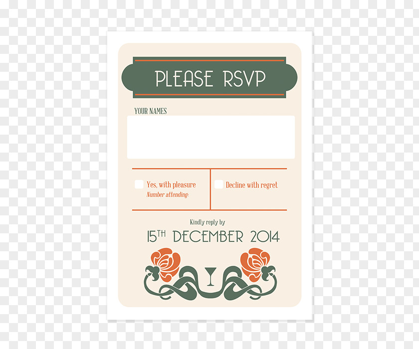 Design In Memoriam Card Marriage Art Deco Nouveau Convite PNG