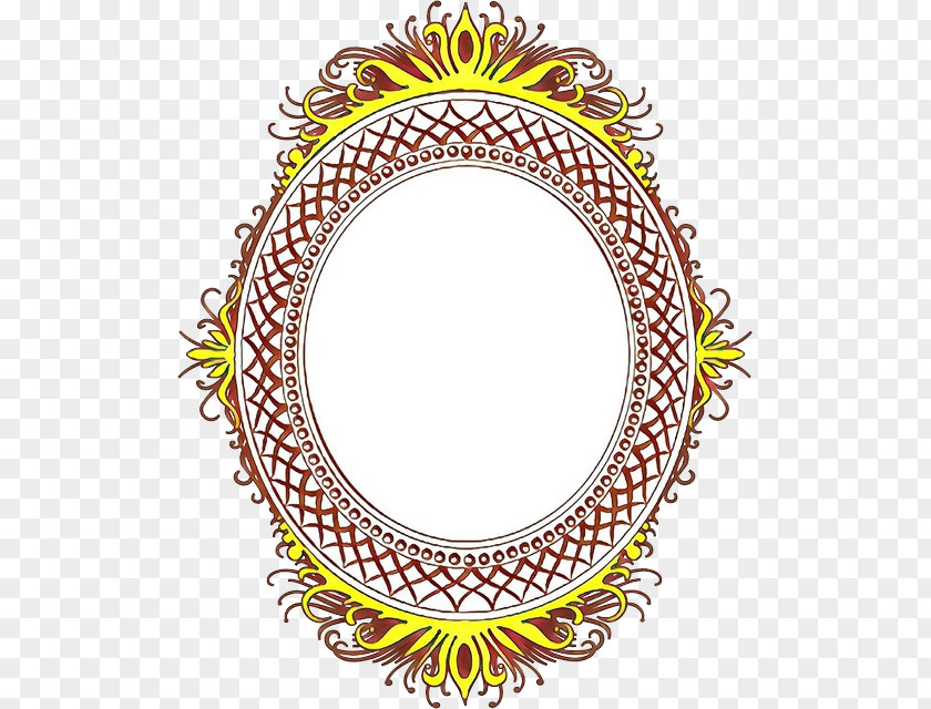 Floral Frame Gold Picture PNG