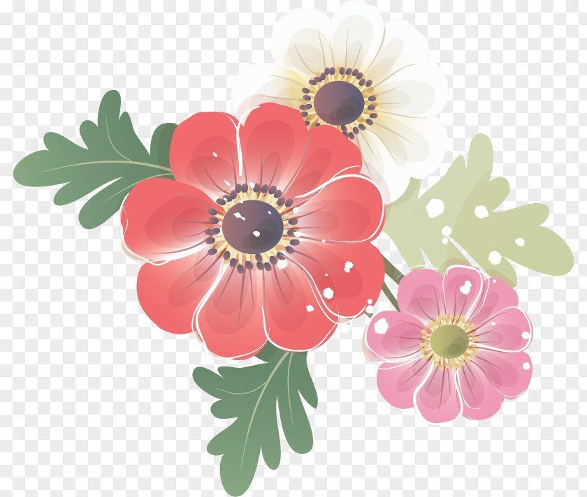 Flower Transparency And Translucency Red Blue PNG