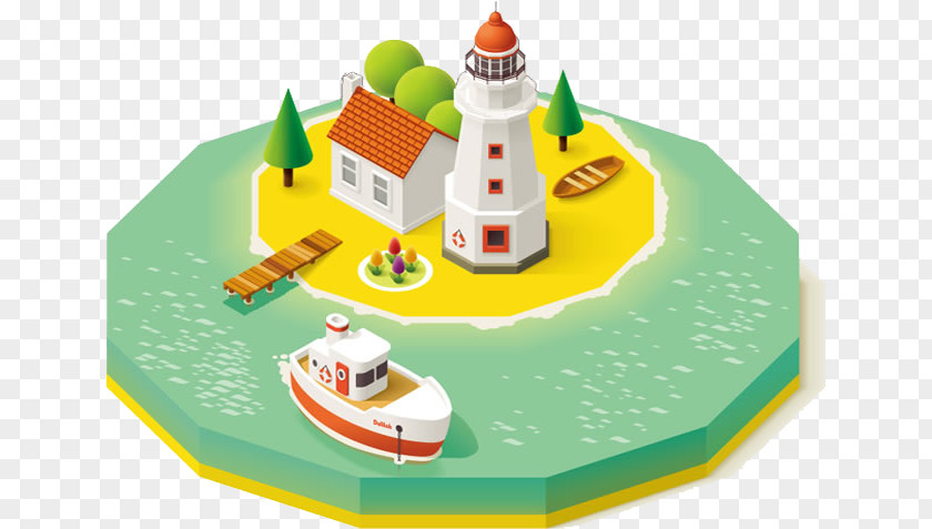 Independent Island Isometric Projection Royalty-free Illustration PNG