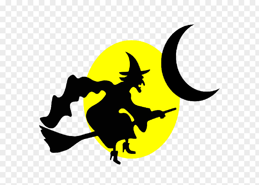 Halloween Moon Witchcraft Silhouette Clip Art PNG