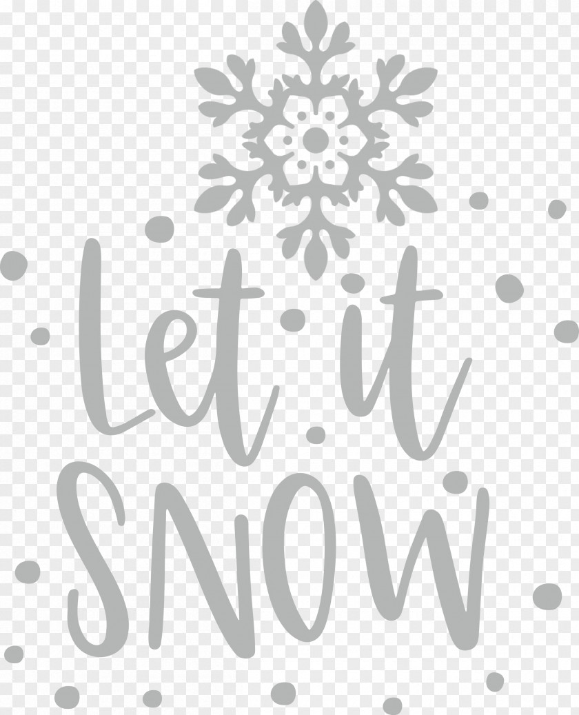 Let It Snow Snowflake PNG