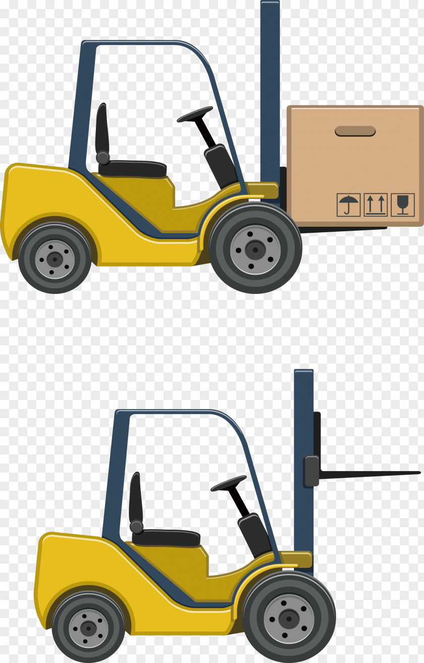 Logistics Consignment Truck Car Forklift Icon PNG