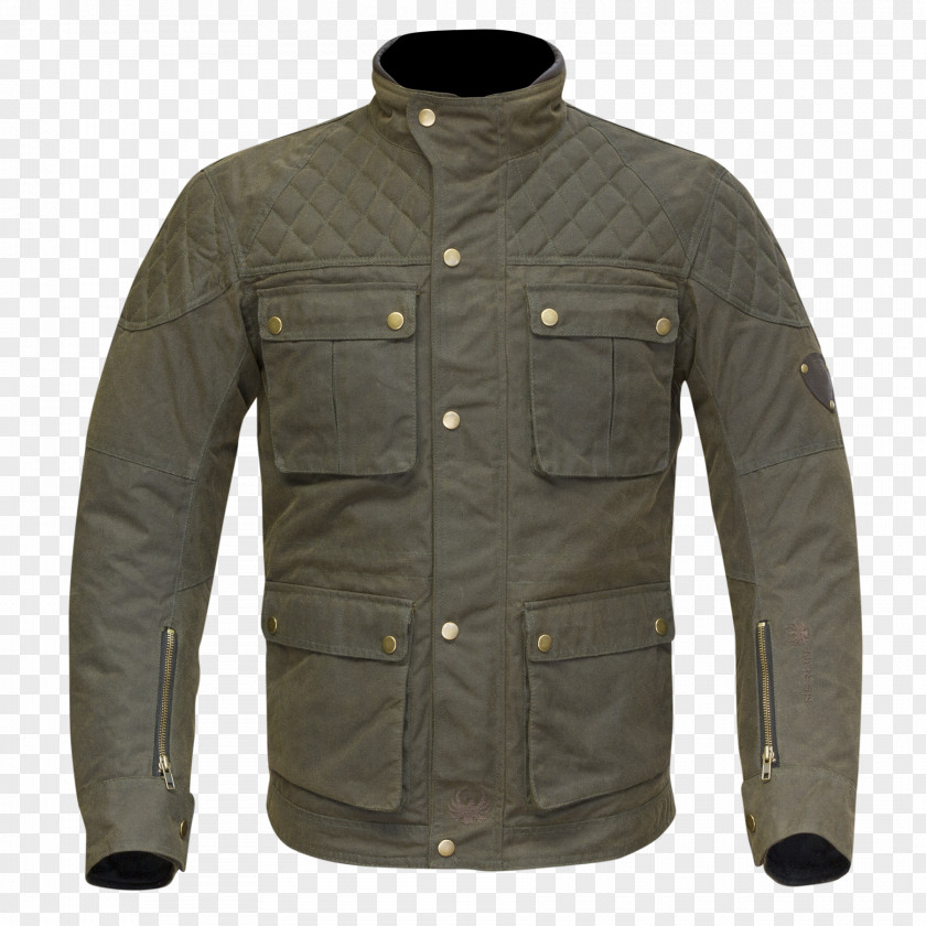 Motorcycle Waxed Jacket Cotton Leather PNG