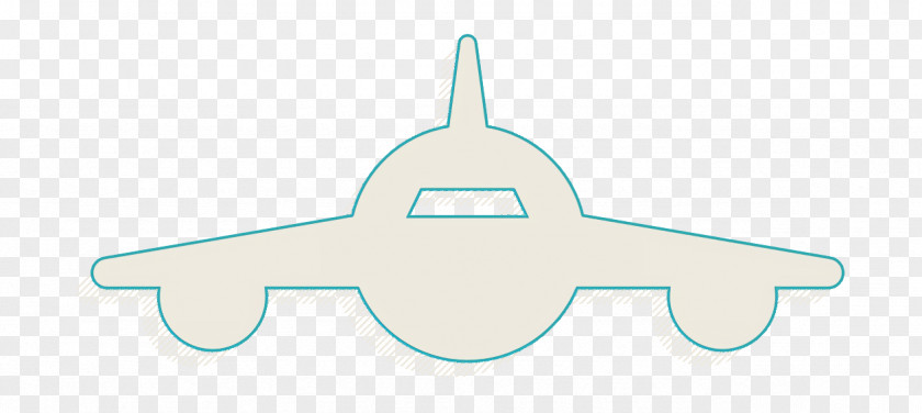 Travel Icon Logistics Delivery Airplane Frontal View PNG