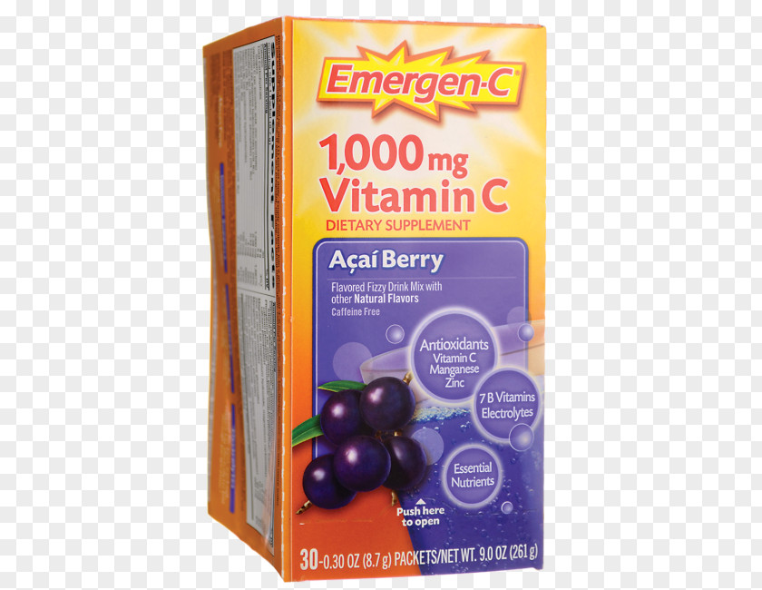 Acai Berry Emergen-C Dietary Supplement Vitamin C Alacer Corp. PNG