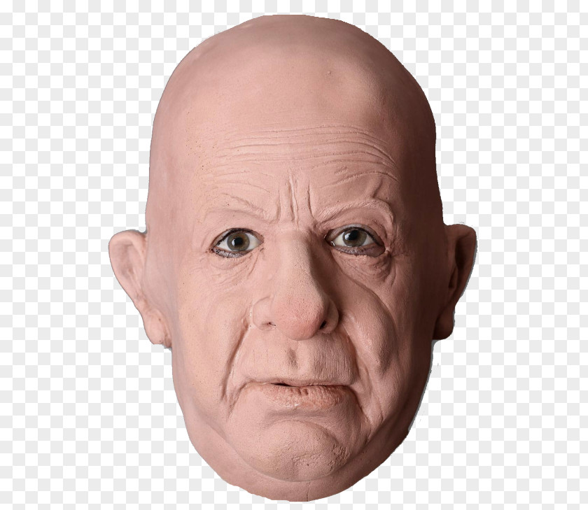 Cartoon Bald Old Man Latex Mask Costume Disguise Headgear PNG