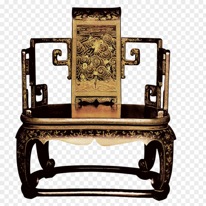 Creative Armchair Emperor Of China Table Chair Throne PNG