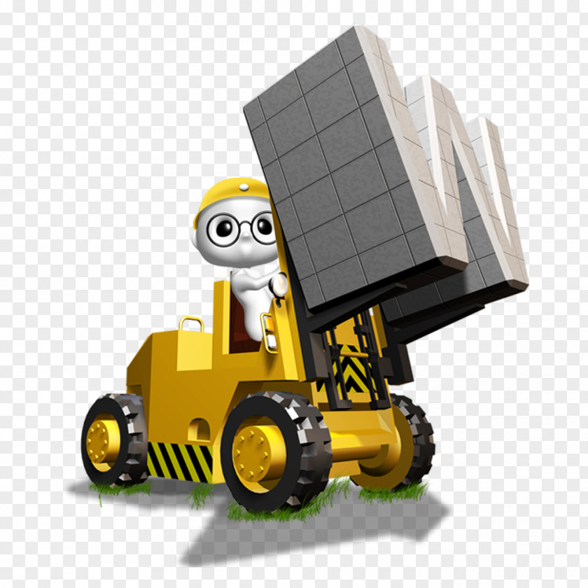 Free Yellow Bulldozer To Pull Material Forklift Download PNG