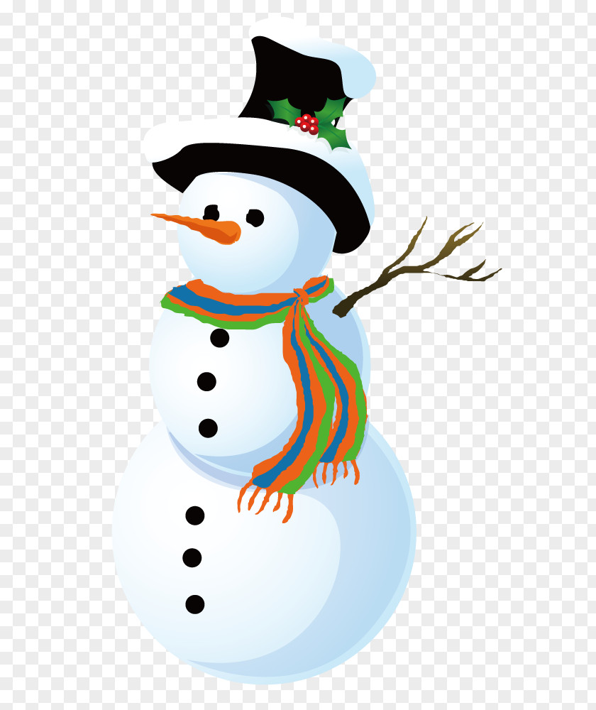 Meng Da Snowman. Winter Snowman Illustration PNG