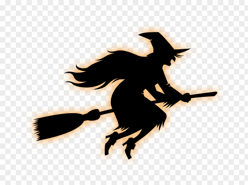 Wing Silhouette Broom Logo PNG