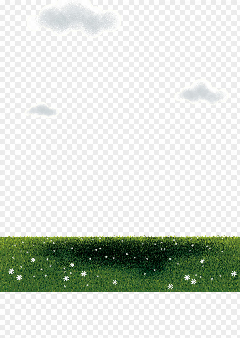 Grass And White Clouds Green Cloud Sky PNG