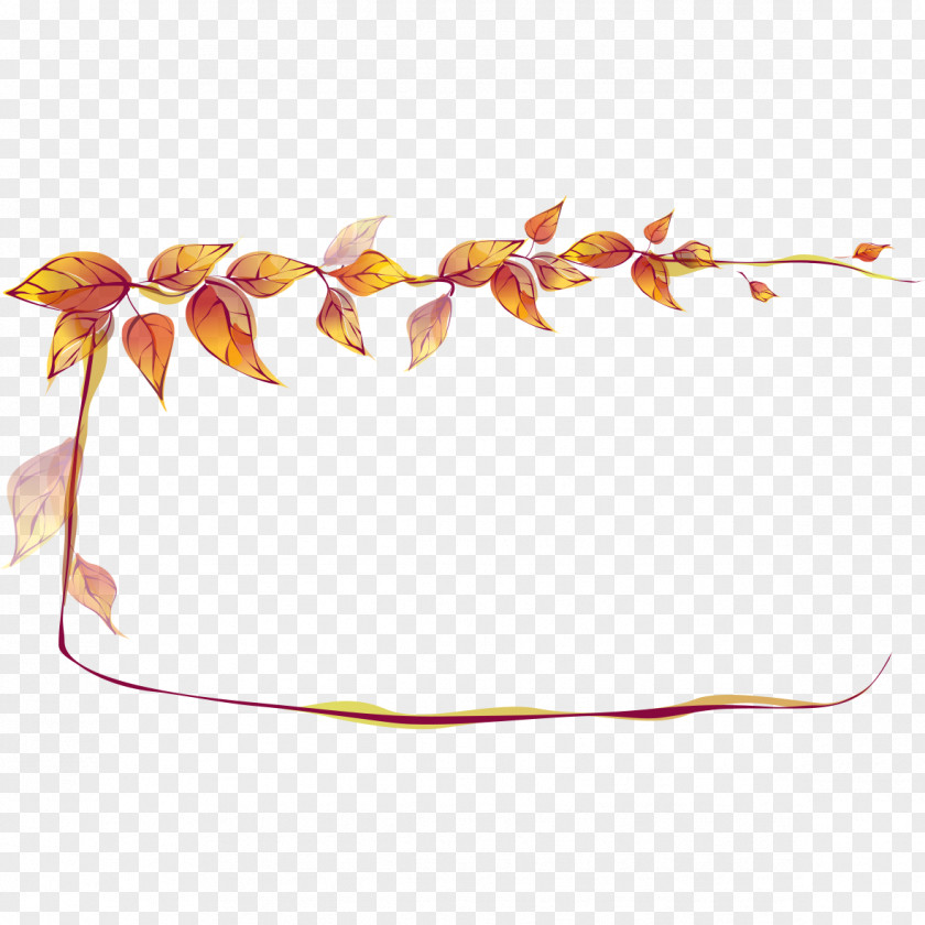 Yellow Leaf Frame Maple PNG