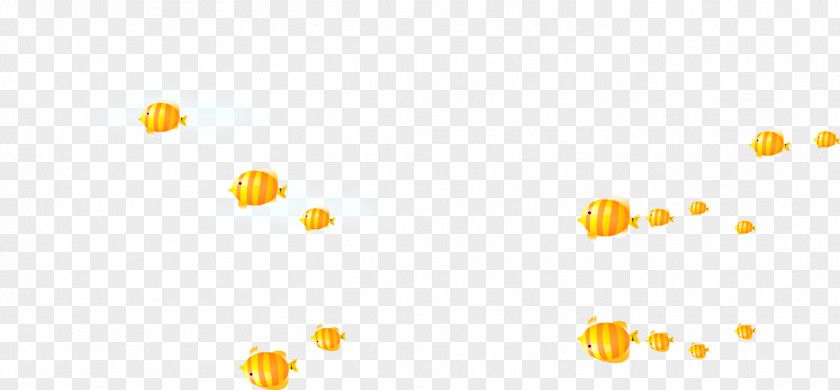 Cute Cartoon Fish Petal Yellow Pattern PNG