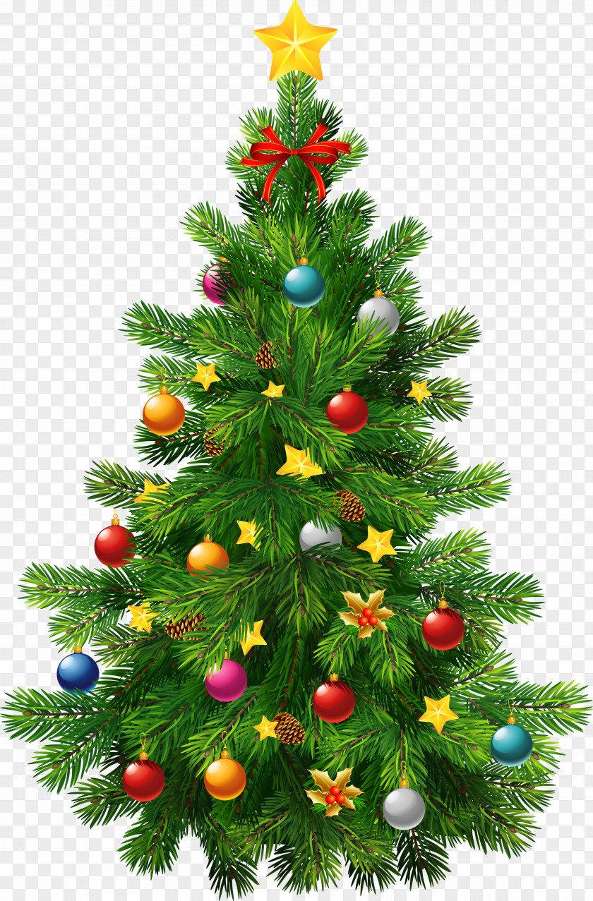 Large Transparent Deco Christmas Tree Clipart Ornament Clip Art PNG
