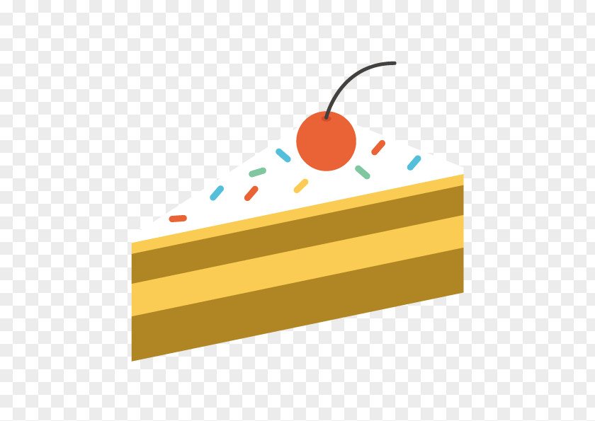 Vector Hand-painted Triangle Cake Dessert PNG