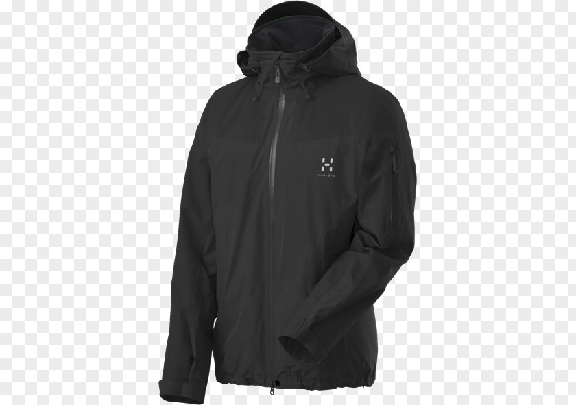 Black Jacket Raincoat Softshell Clothing Hood PNG