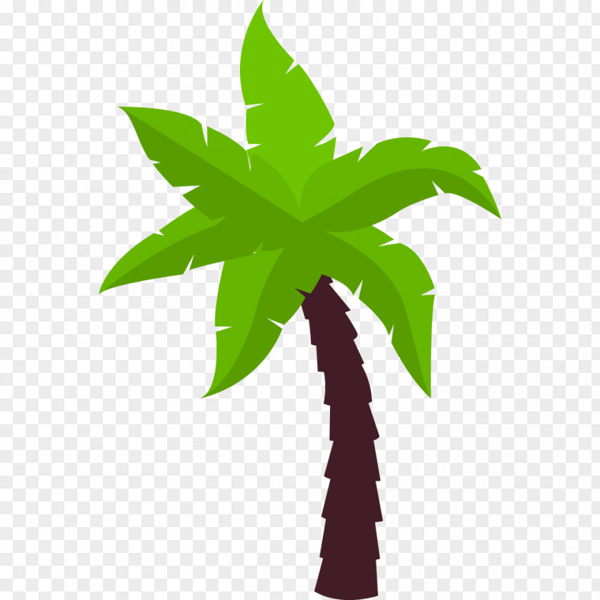 Cartoon Coconut Tree Bar PNG