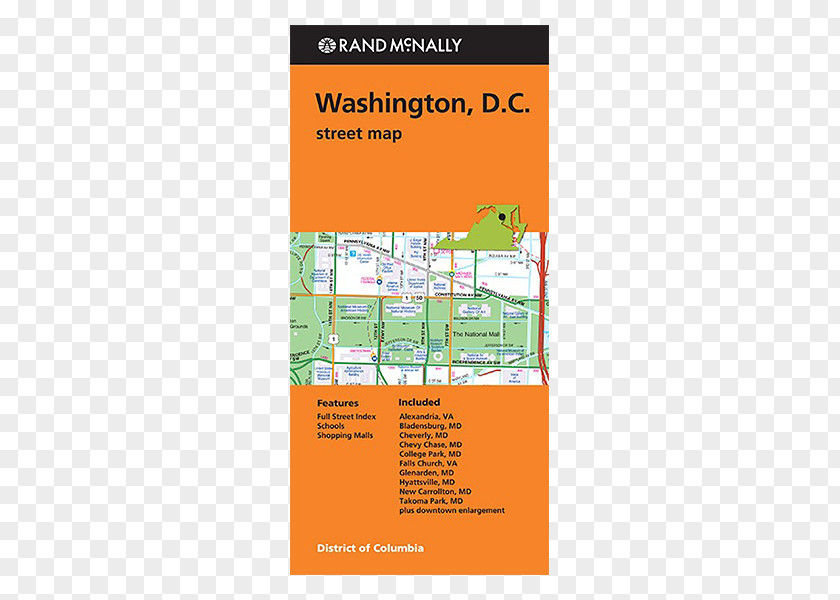 Map Rand McNally StreetFinder: Washington, D.C. & Vicinity Atlas PNG