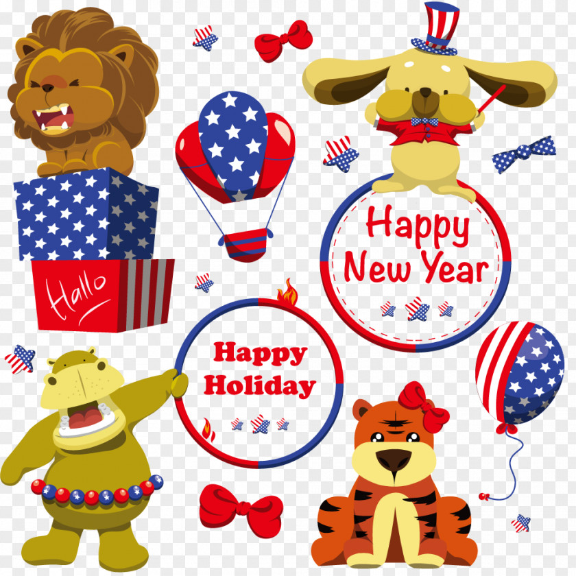 New Year's Celebration Circus Animals Chinese Year PNG