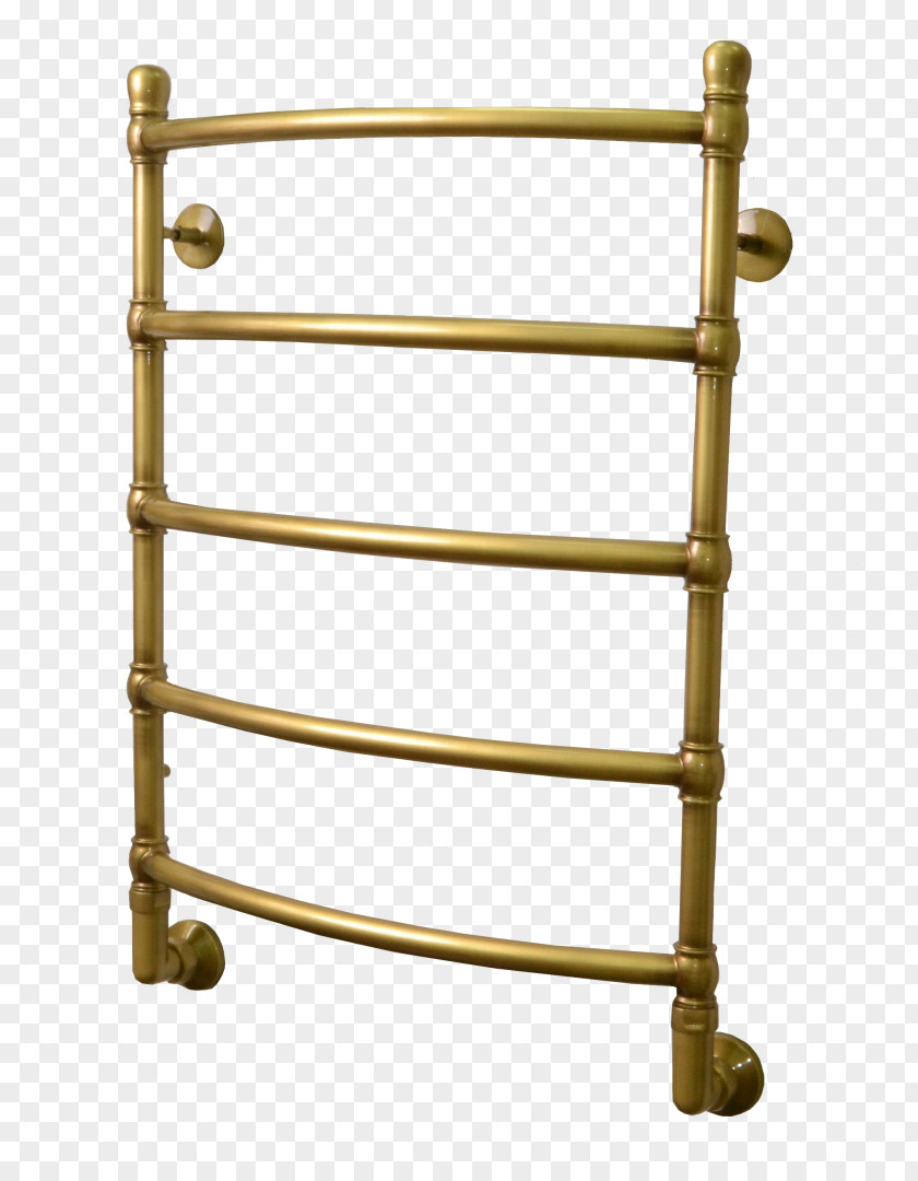 Brass Heated Towel Rail Bronze Bathroom PNG