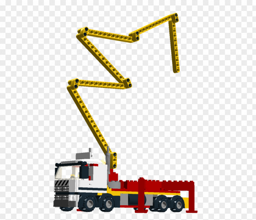 Toy Crane Concrete Pump Truck PNG