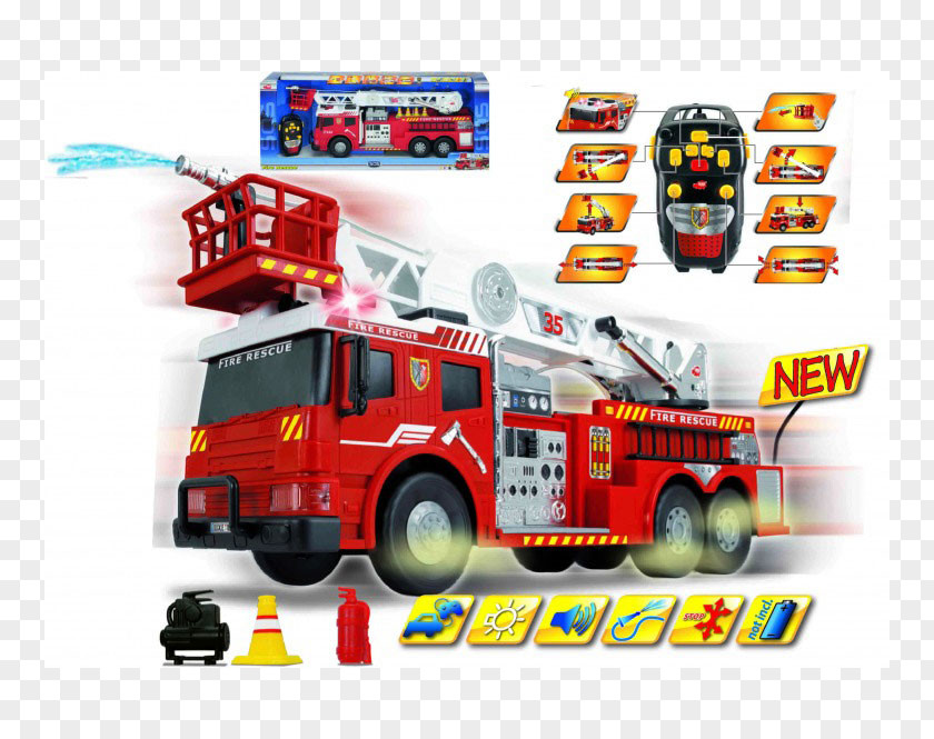 Toy Fire Engine Department Simba Dickie Group Model Car PNG