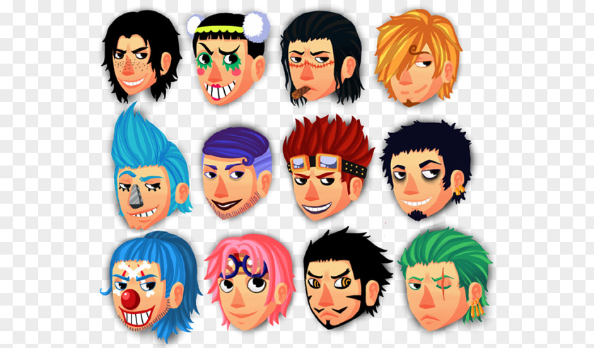 Icons Set One Piece Animaatio Laughter PNG