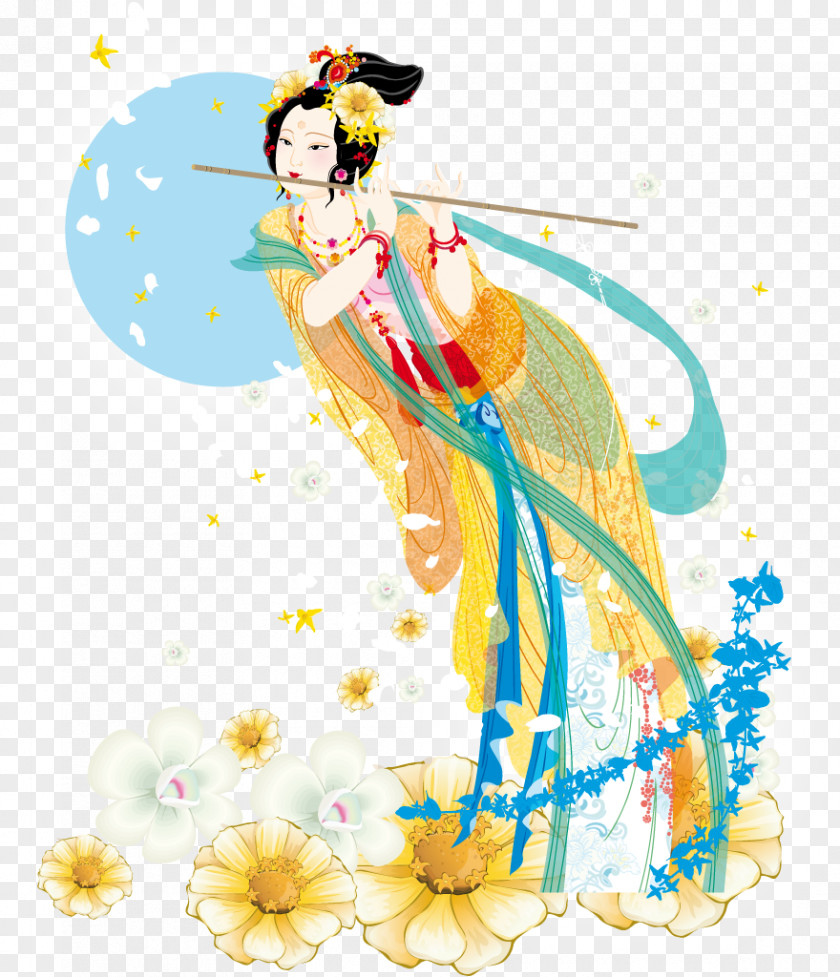 Mooncake Mid-Autumn Festival Chang'e Greeting PNG
