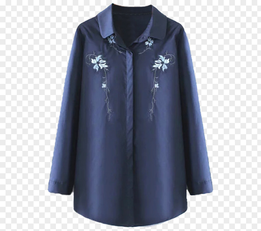 Plus-size Clothing Cobalt Blue Blouse PNG