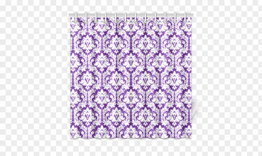 Purple Towel Pattern Damask Douchegordijn Green PNG