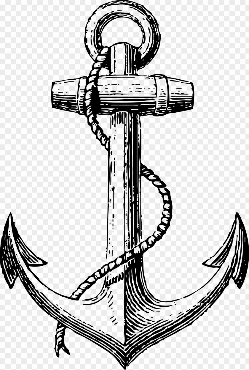 Vector Painted Anchor Drawing Clip Art PNG